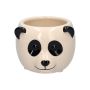 Blumentopf Panda KIRINA aus Keramik, weiß-schwarz, 9,3x8,4x6,5cm