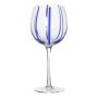 Weinkelch OCTAVIUS mit Streifen, blau-klar, 21cm, Ø9,5cm