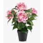 Künstliche Hortensie DORJA im Dekotopf, rosa, 40cm
