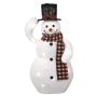 Deko Schneemann COLWOOD mit Bewegungsfunktion, LEDs, weiß-rot-schwarz, 30cm