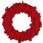 Künstlicher Kranz Schneebeere MUVLO, rot, Ø28cm