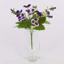 Deko Kunstblume Stiefmütterchen BAHNY auf Steckstab, violett-lila, 22cm