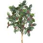 Künstlicher Ilex Bund NALFO mit Beeren, gefroren, Glitzer, grün-rot, 35cm