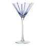 Martini Glas OCTAVIUS mit Streifen, blau-klar, 21cm, Ø12cm