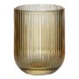 Trinkglas GENOVEFA mit Rillen, amber-klar, 9,5cm, Ø7,5cm
