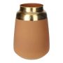 Glas Vase FLORINI, antikrosa-gold-matt, 24,2cm, Ø17cm