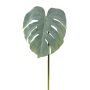 Kunstblatt Philodendron Monstera Deliciosa MELIAT, grün-grau, 80cm