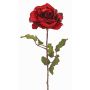 Samt Rose künstlich SINDALA, rot, 60cm, Ø12cm