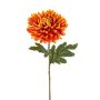 Chrysantheme künstlich DELPHINA, orange-gelb, 65cm, Ø14cm