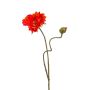 Kunstblume Mohnblume HASNA, rot-orange, 75cm, Ø11cm