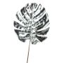 Philodendron Monstera Deliciosa Kunstpflanze Blatt AMETS, silber, 90cm