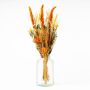 Trockenblumenstrauß ELEANOR mit Rispen, orange-gelb, 65cm, Ø14cm