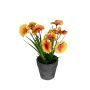 Künstliche Blume Schmuckkörbchen BIENAR im Dekotopf, gelb-orange, 20cm