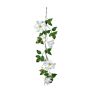 Kunst Girlande Clematis SYLAVRA, weiß, 90cm