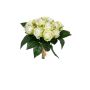 Kunstblumenstrauß Rosenbund MAVIKIA, weiß, 24cm