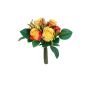 Kunstblumenstrauß Rosenbund NAVESSIA, gelb-orange, 30cm