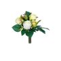 Kunstblumenstrauß Rosenbund NAVESSIA, weiß, 30cm