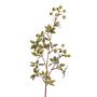 Dekozweig Kartoffelrose ELLYSA mit Hagebutten, grün, 70cm