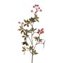Dekozweig Kartoffelrose ELLYSA mit Hagebutten, rosa, 70cm