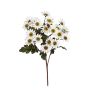 Kunst Zweig Chrysanthemen klein SELVERIA, weiß, 60cm