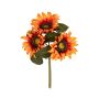 Kunstblumenstrauß Sonnenblumen Bund AZELUNA, orange, 28cm