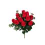 Künstliches Gesteck Rose Eukalyptus SHAIBELLE, Steckstab, rot, 50cm