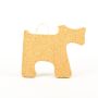 Press Korkuntersetzer Terrier Hund STROLCHI, natur, 27,5x23,5x2cm