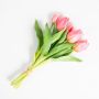 Kunstblumen Tulpen Strauß LEANA, rosa, 30cm, Ø20cm