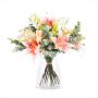 Künstlicher Lilienstrauß MARIPOSA, Rose, creme-rosa, 45cm, Ø40cm