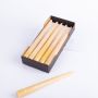 Bienenwachs Stabkerze BABETTE, 6 Stück, natur-gelb, 25cm, Ø2,3cm, 7h - Made in Germany