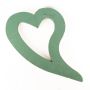 ®mosy Ökodur Steckmasse Auto Herz mit Schweif ADLEYA, Hochzeitsdeko, mit Saugnapf, Naturholz-Unterlage, grün, 71x54x5cm