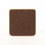 Quadratischer Press Untersetzer aus Kork MANARA, dunkel-natur, 20x20x2cm