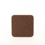 Quadratischer Press Untersetzer aus Kork MANARA, dunkel-natur, 14,5x14,5x2cm