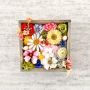 DIY - Colorful Blooms Wandbild - farbenfrohe Blütenpracht im Holzrahmen