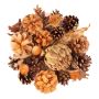 Herbstliche Streudeko YIDU, Tannenzapfen, Trockenzweige, braun-orange-grün, 250g