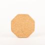 Achteckiger Press Untersetzer aus Kork MANARA, natur, 1,5cm, Ø18cm