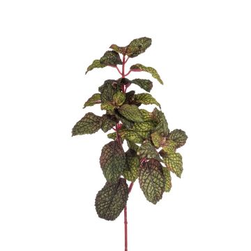 Künstliche Minze 3-fach 28cm, grün-burgund Künstliche Minze 3-fach 28cm, grün-burgund
