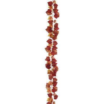 Künstliche Weinlaubgirlande 190cm, burgund-goldgelb