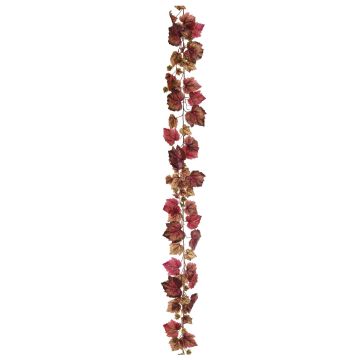 Künstliche Weinlaubgirlande 190cm, grün-burgund Künstliche Weinlaubgirlande 190cm, grün-burgund