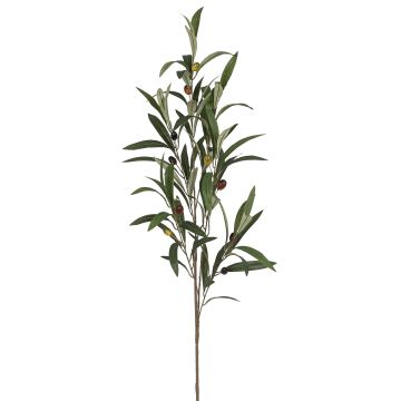 Künstlicher Olivenzweig 2-fach 117cm, grün-braun