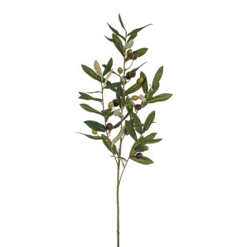 Künstlicher Olivenzweig 4-fach 77cm, grün-braun Künstlicher Olivenzweig 4-fach 77cm, grün-braun