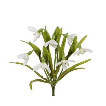 Künstliches Schneeglöckchen x 7 24cm, weiß