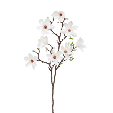 Künstlicher Magnolienzweig x 8 89cm Blütenkopf Ø 9cm, weiß Künstlicher Magnolienzweig x 8 89cm Blütenkopf Ø 9cm, weiß