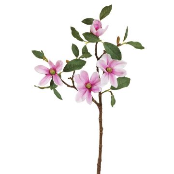 Künstlicher Magnolienzweig x 4 48cm Blütenkopf Ø 6/10cm, rosé-gemischt Künstlicher Magnolienzweig x 4 48cm Blütenkopf Ø 6/10cm, rosé-gemischt