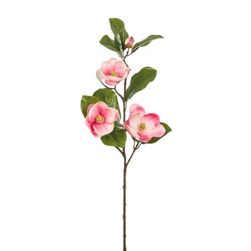 Künstlicher Magnolienzweig x 3 74cm Blütenkopf Ø 8cm, rosé Künstlicher Magnolienzweig x 3 74cm Blütenkopf Ø 8cm, rosé