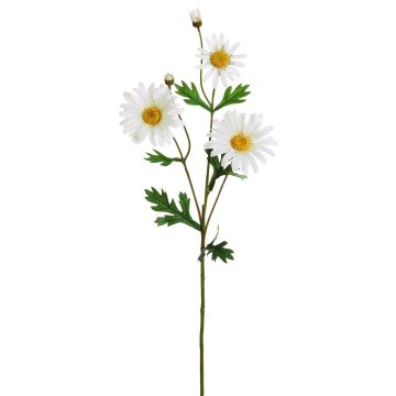 Künstlicher Margeritenzweig x 5 64cm Blütenkopf Ø 8cm, weiß Künstlicher Margeritenzweig x 5 64cm Blütenkopf Ø 8cm, weiß