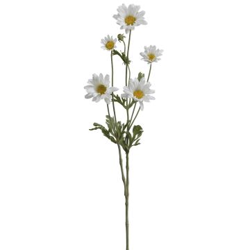 Künstlicher Margeritenzweig x 7 66cm Blütenkopf Ø 2,5/6cm, weiß Künstlicher Margeritenzweig x 7 66cm Blütenkopf Ø 2,5/6cm, weiß