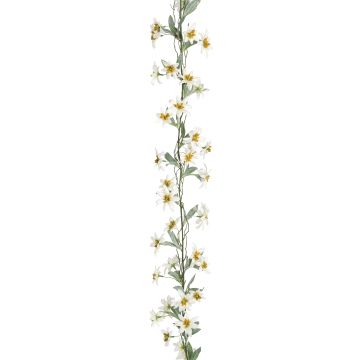 Künstliche Edelweißgirlande 180cm Blütenkopf Ø 4,5/7cm, weiß Künstliche Edelweißgirlande 180cm Blütenkopf Ø 4,5/7cm, weiß