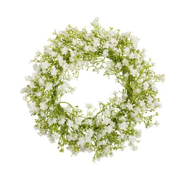 Künstlicher Gypsophilakranz 30cm, weiß
