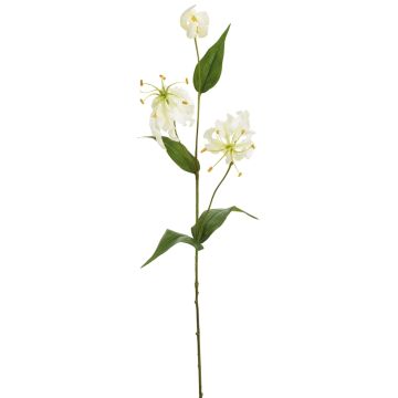 Künstliche Gloriosa 3-fach 105cm Blütenkopf Ø 9cm, elfenbein Künstliche Gloriosa 3-fach 105cm Blütenkopf Ø 9cm, elfenbein